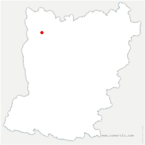 carte de localisation de Noyant-la-Gravoyère