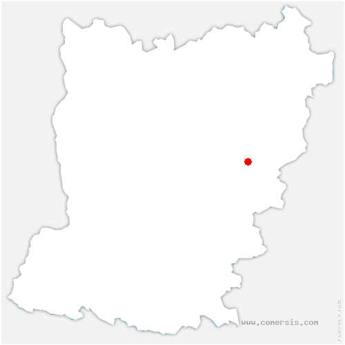 carte de localisation de Saint-Aubin-de-Courteraie
