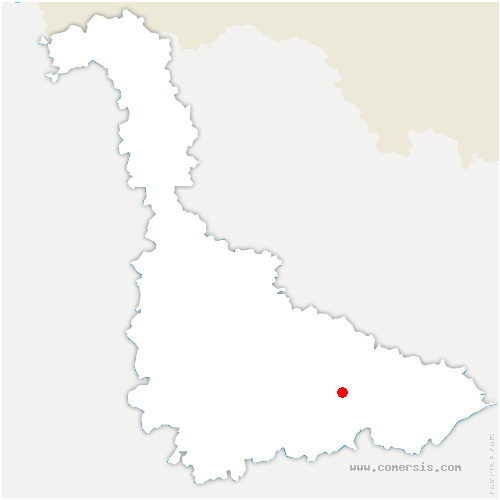 carte de localisation d'Ugny-sur-Meuse