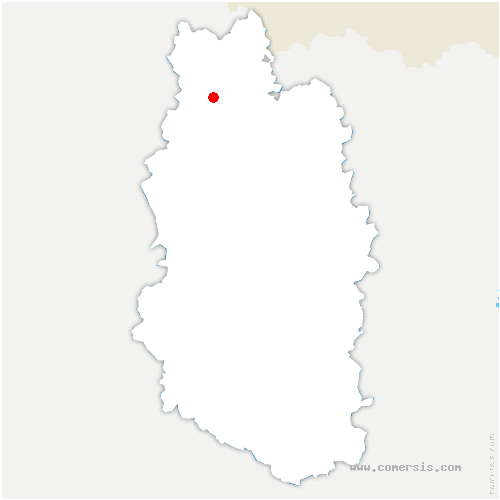 carte de localisation de Milly-sur-Bradon