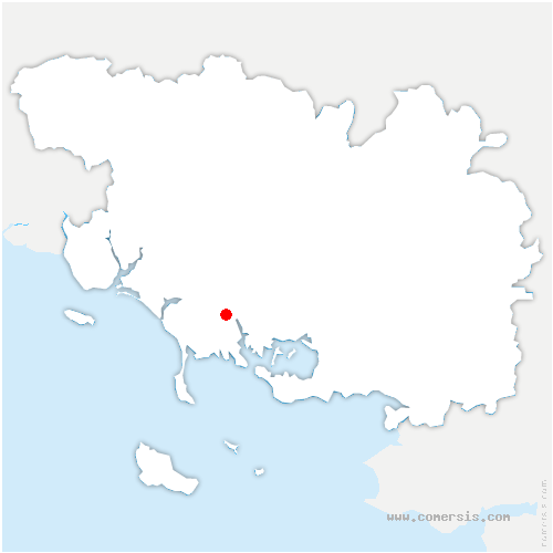 carte de localisation de Auray