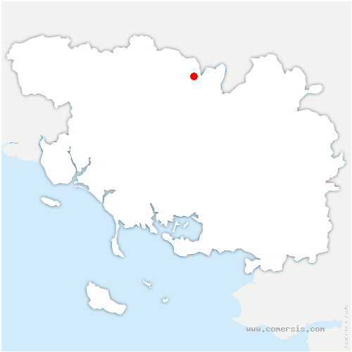 carte de localisation de Bazouges-la-Pérouse