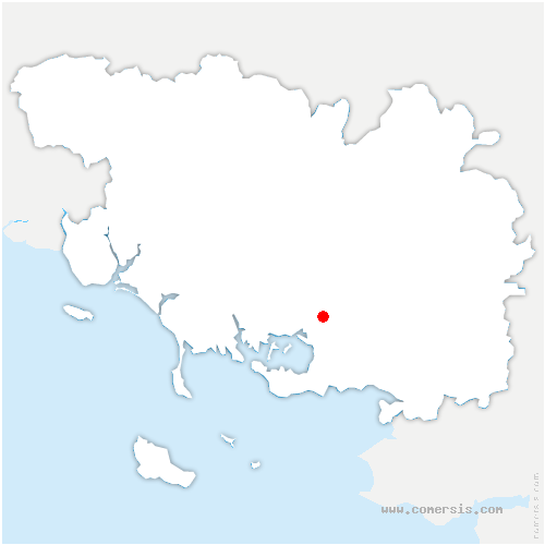 carte de localisation de Brécé