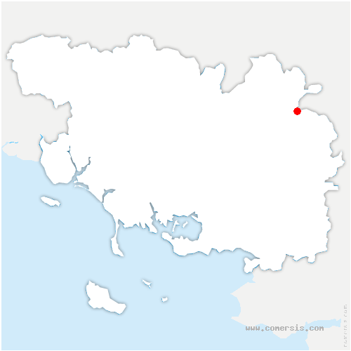 carte de localisation de Campénéac