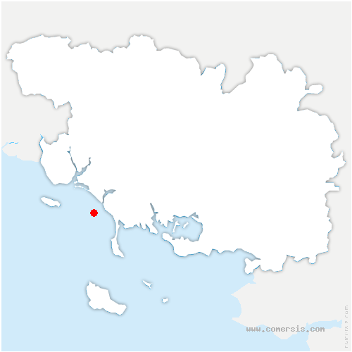 carte de localisation de Cléden-Cap-Sizun