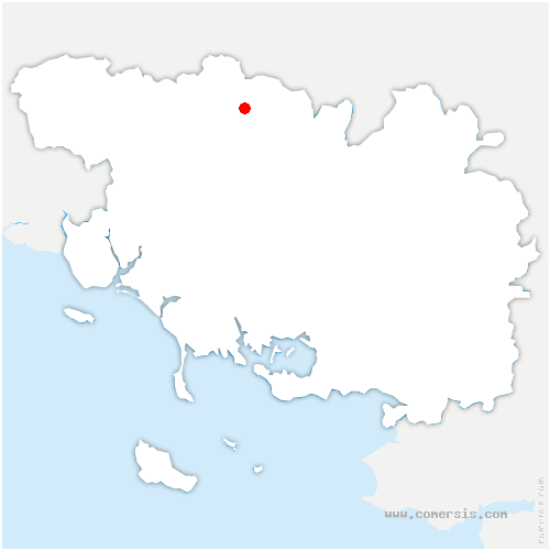 carte de localisation de Cléguérec
