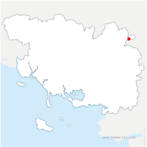 carte de localisation de Concoret