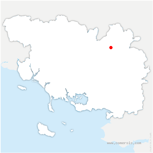 carte de localisation de la Croix-Helléan