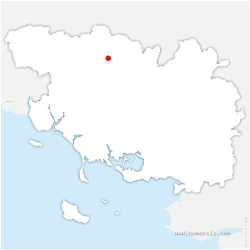 carte de localisation de Malguénac