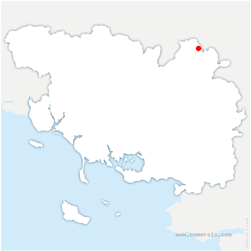 carte de localisation de Ménéac