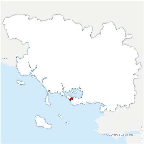 carte de localisation de Saint-Gildas-de-Rhuys
