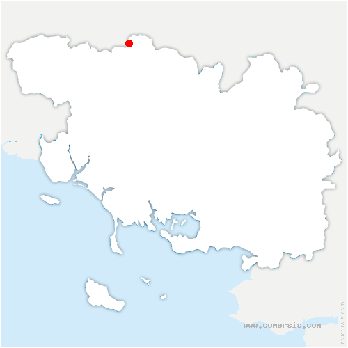 carte de localisation de Sainte-Brigitte