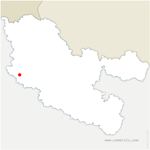 carte de localisation de Corny-sur-Moselle