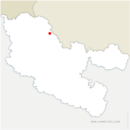 carte de localisation de Guerstling