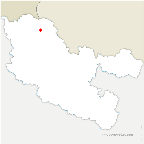carte de localisation de Oudrenne