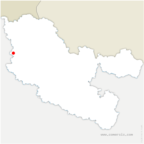 carte de localisation de Saint-Privat-la-Montagne