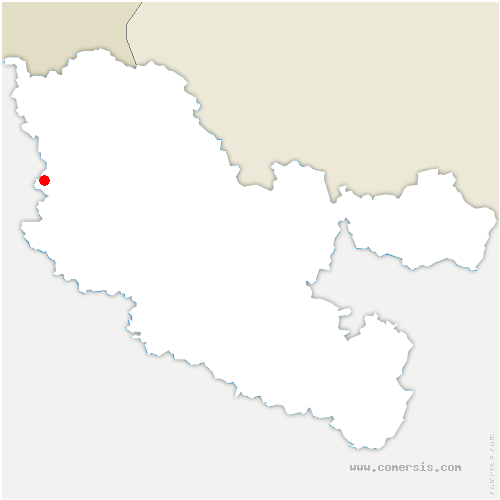 carte de localisation de Sainte-Marie-aux-Chênes
