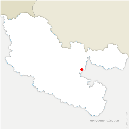 carte de localisation du Val-de-Guéblange