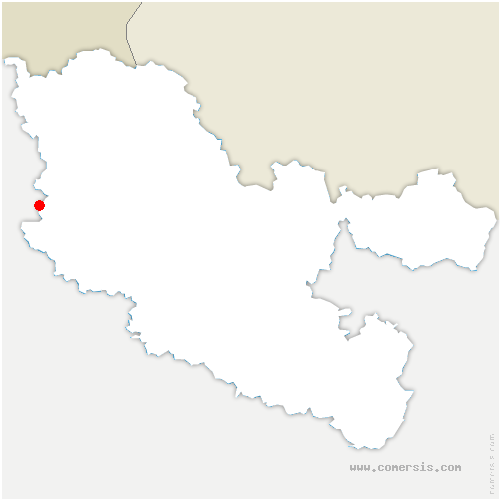 carte de localisation de Vernéville