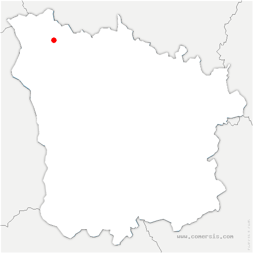 carte de localisation d'Alligny-Cosne