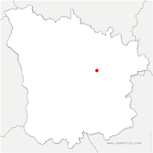 carte de localisation d'Aunay-en-Bazois