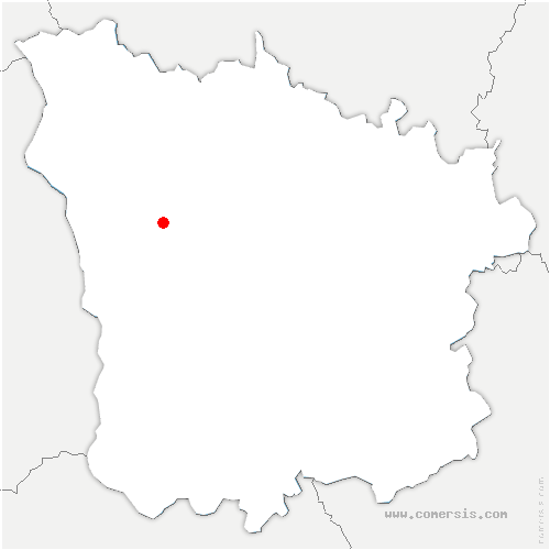 carte de localisation de Beaumont-la-Ferrière