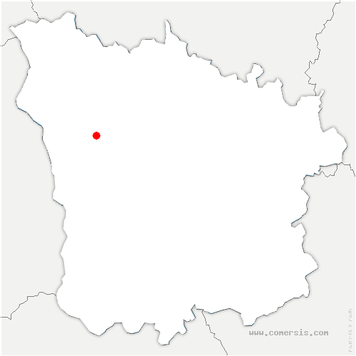 carte de localisation de la Celle-sur-Nièvre
