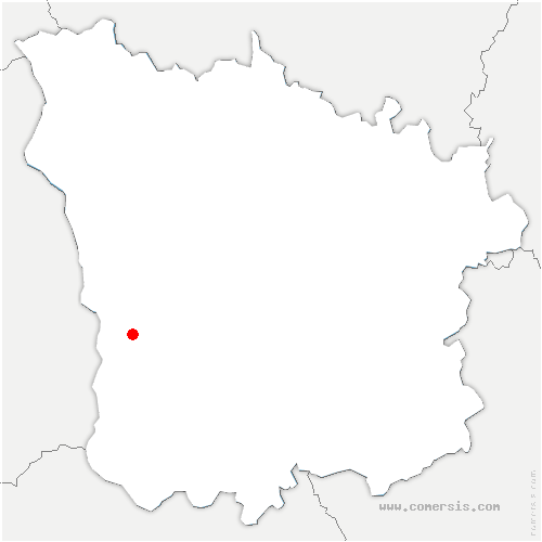 carte de localisation de Coulanges-lès-Nevers