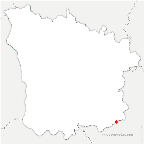 carte de localisation de Cussy-les-Forges
