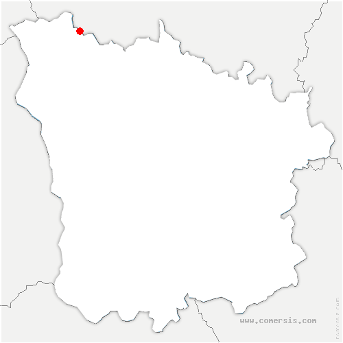 carte de localisation de Dampierre-sous-Bouhy