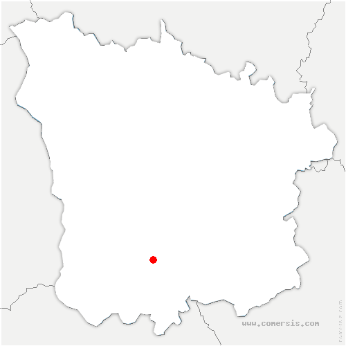 carte de localisation de Druyes-les-Belles-Fontaines