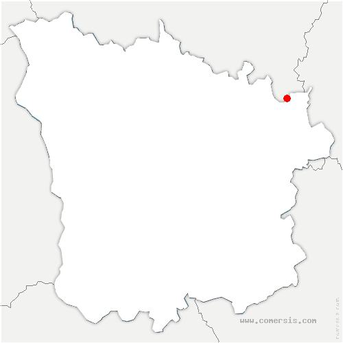 carte de localisation de Dun-les-Places