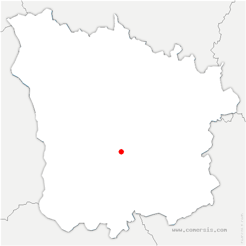 carte de localisation de Frasnay-Reugny