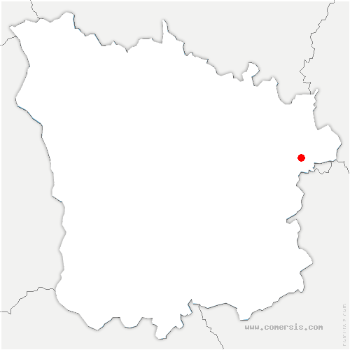 carte de localisation de Gien-sur-Cure