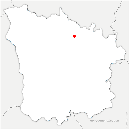 carte de localisation de Monceaux-le-Comte