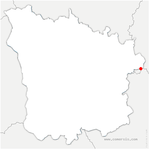 carte de localisation de Moux-en-Morvan