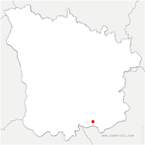 carte de localisation de la Nocle-Maulaix