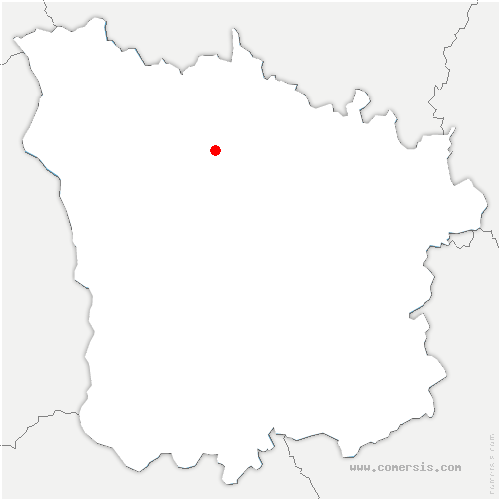 carte de localisation de Parigny-la-Rose