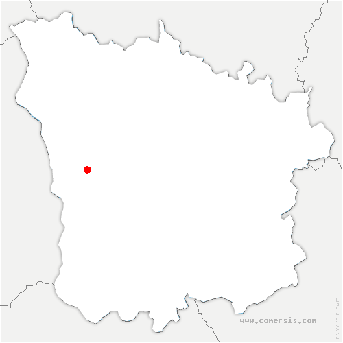 carte de localisation de Parigny-les-Vaux