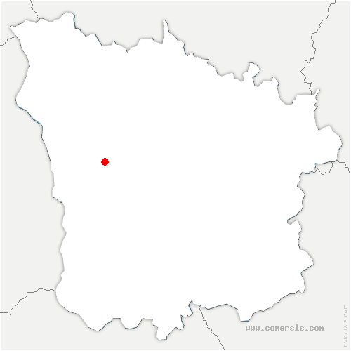 carte de localisation de Saint-Aubin-les-Forges