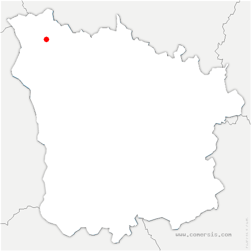 carte de localisation de Saint-Vérain