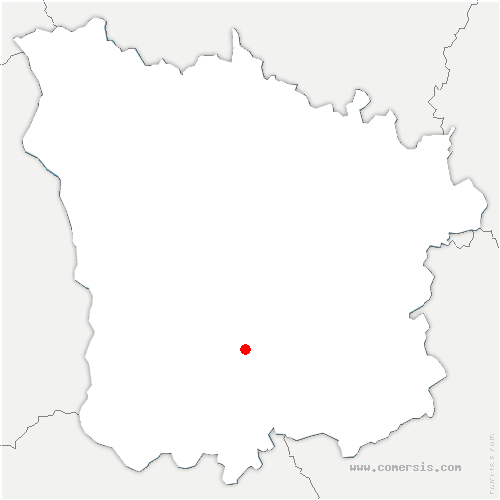 carte de localisation de Thianges