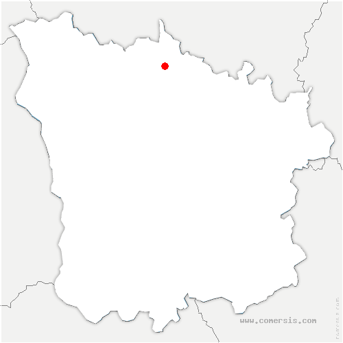 carte de localisation de Villiers-sur-Yonne