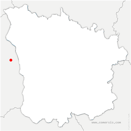 carte de localisation de Vitry-sur-Loire