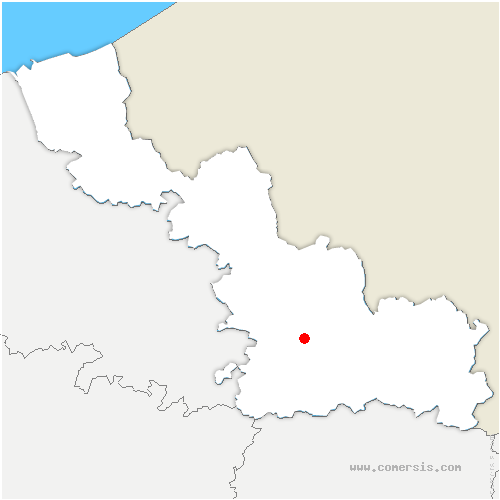 carte de localisation d'Avesnes-le-Sec