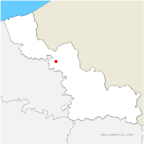 carte de localisation de Beaucamps-Ligny