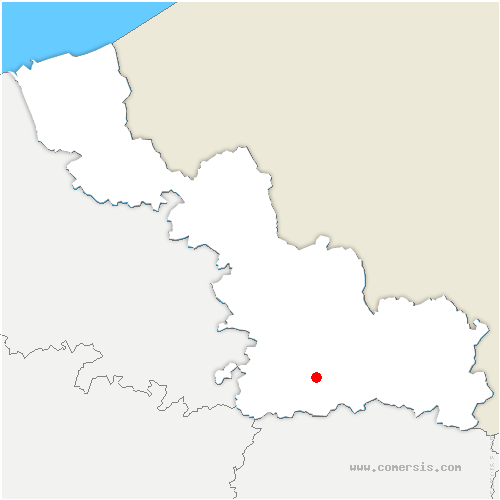 carte de localisation de Beaumont-en-Cambrésis