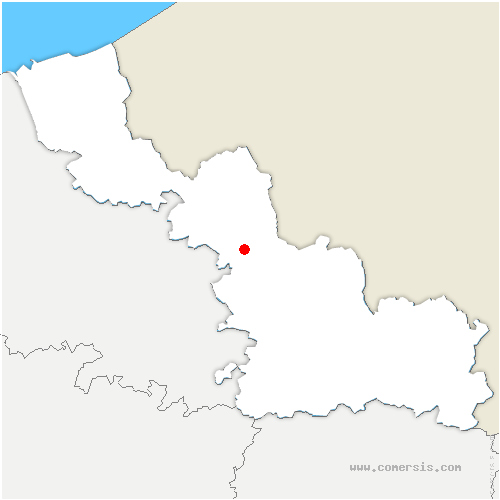 carte de localisation de Bersée