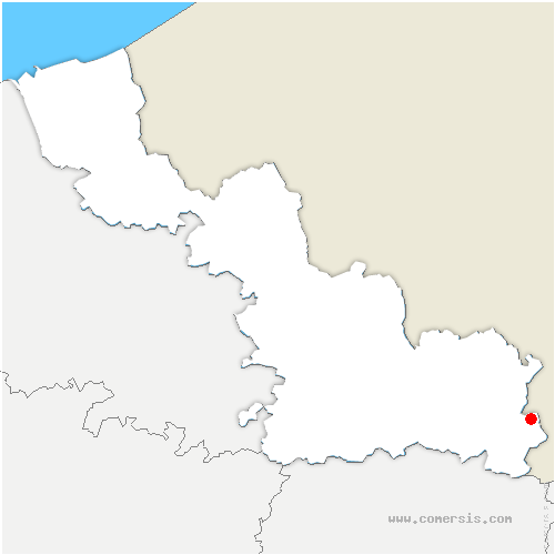 carte de localisation d'Oisy-le-Verger