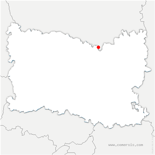 carte de localisation de Frestoy-Vaux